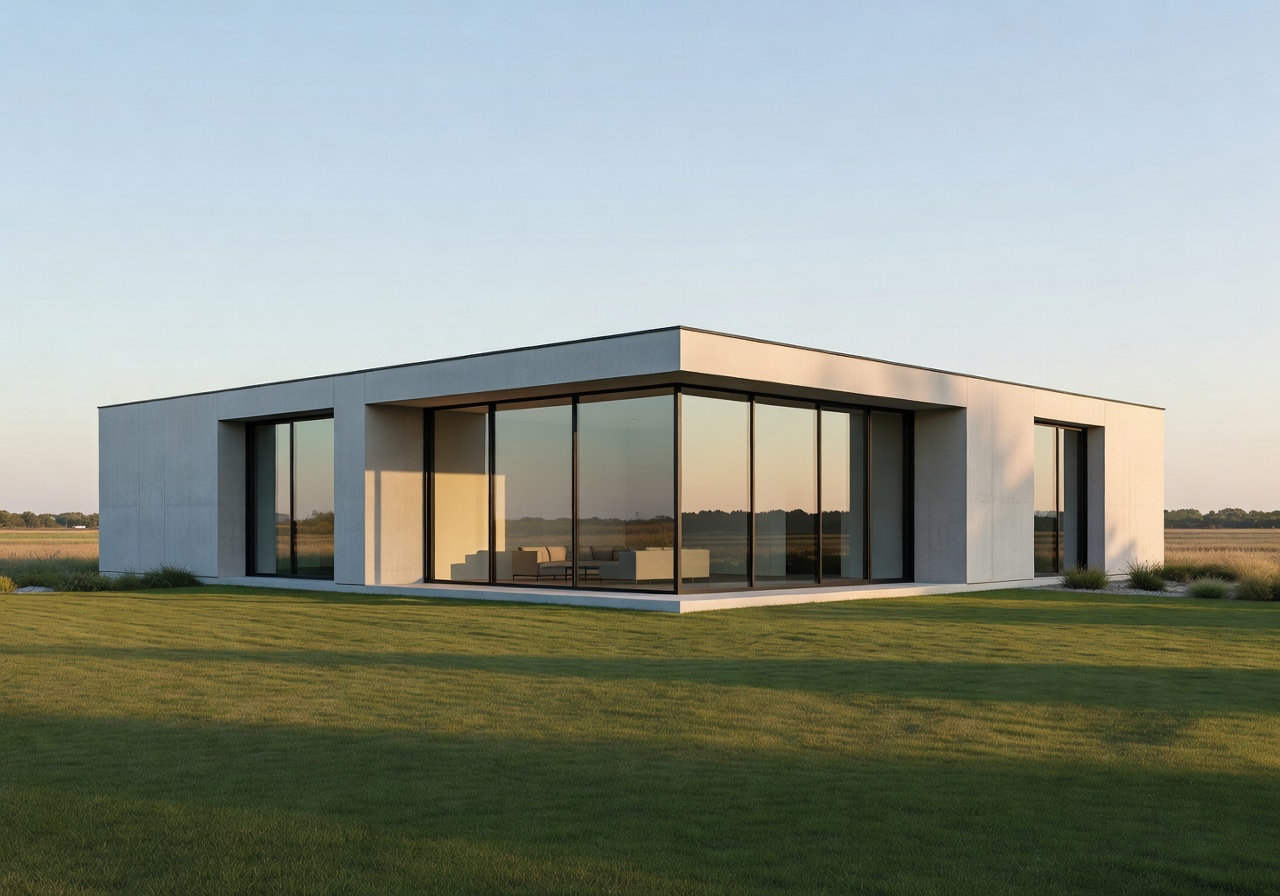 Berlin Minimalist Frame modern house with large windows